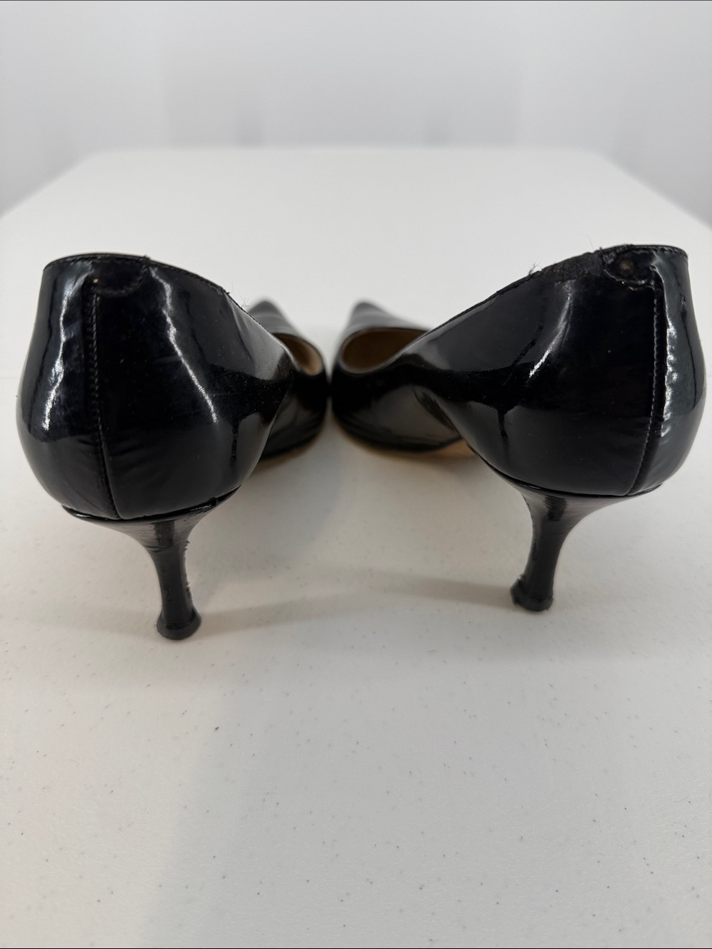 Jimmy Choo Black Patent Pointed-Toe Pumps - Picture 4 of 9
